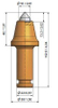 Yuvarlak Şey Kesici Bit Trencher Tip B3KS22