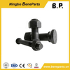 Track Bolt 9W3619 10.9 12.9 Sınıf 40CR 42CRMO Karbon Çelik Altıgen Segment Vidalı Cıvata ve Somun Pulluk Tack ayakkabı cıvataları